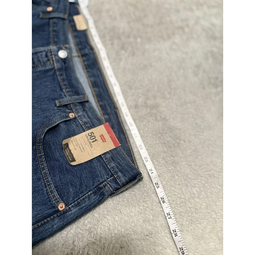 New Levi's 501 Original Straight Button Fly Blue Denim Jeans 48x32 B&T NWT Pants